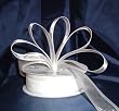Organza Satin Edge Ribbon - 7/8" - 25 Yards (75 FT) - White