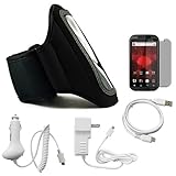 Black Moisture Resistant Protective Neoprene Exercise Workout Armband with  ....