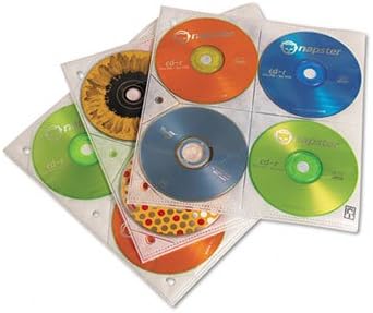 Case Logic CDP200 Two-Sided CD Storage Sleeves for Ring Binder, 25/Pack