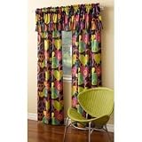 Peace Love Black Pink Orange Green Kids Girls Teen Window Valance Curtain Set 80x63