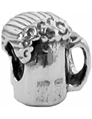 Zable Sterling Silver Beer Mug Bead Charm BZ-1908