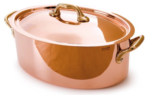 Mauviel Cuprinox Pour la Table 4.2 qt. Oval Oven w/Lid