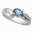 14K White Gold Aquamarine Ring