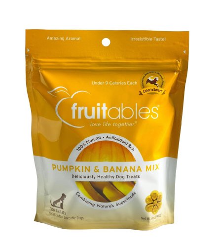 Fruitables All-Natural Pumpkin & Banana Dog Treat, 7oz pouch