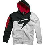Shift Racing Replica Fleece Men's Hoody Zip Lifestyle Sweatshirt w/ Free B&F Heart Sticker - Red/White / Large