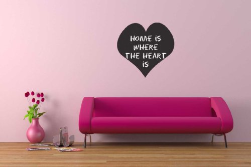 Heart 1 Peel and Stick Vinyl Chalkboard with chalk