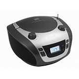 MP3 CD Boombox AM/FM Portable Radio with AUX-In Jack & AC/DC Dual Voltage
