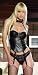 FAUX LEATHER BUCKLE HALTER STRAP CORSELE