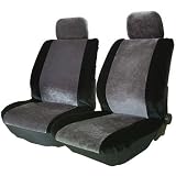 Outdoor Living : Alpha Universal Car Front Seat Covers (Pair) - Black and Grey