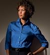 3/4 Inch Sleeve Stretch Broadcloth Blouse