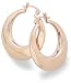 18 Karat Rose Gold Plate Hoop Earrings