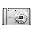 Sony DSCW800 Compact Digital Camera - Silver (20.1 MP, 5x Optical Zoom)