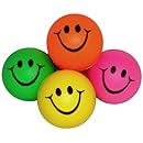 Mini Neon Smile Face Relaxable Balls (1 Dz) Assorted
colors