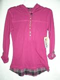 Girl's Long Sleeve Hooded Top, Size M (10/12), Boysenberry