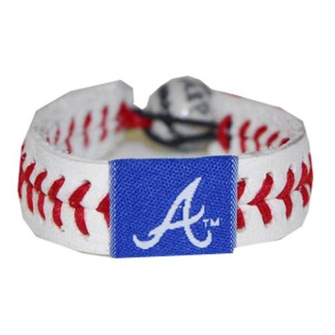 MLB Atlanta Braves Gamewear Leather Wrist Band (Pink)
