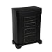 "Phoebe" Mele & Co. Black Distressed Finish Upright Jewelry Box