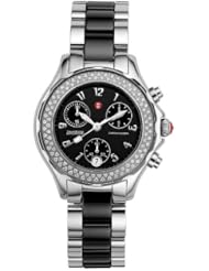 Michele Womens MWW12C000003 Tahitian Diamond Bezel Chronograph Watch