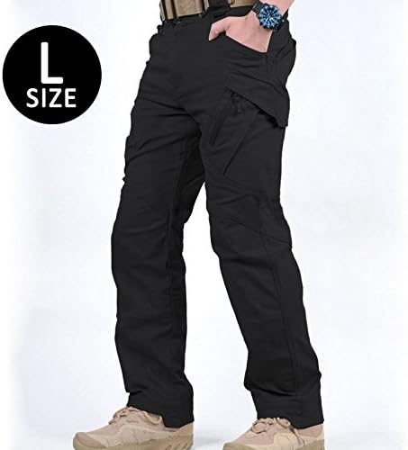 Go Tactical Pants | Super Comfort Breathable Cotton Spandex Tactical Pants with Tons of Pockets |Black |L Size |346.8