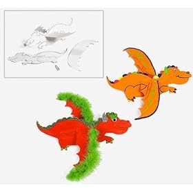 Design Your Own 3-D Dragon with Wings (1 dz)