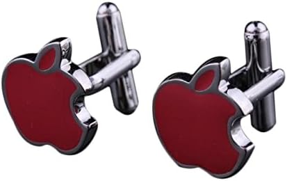 Red Apple Cufflinks for Men - Geek Gift