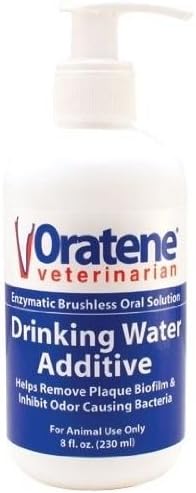 Oratene Veterinarian Drinking Water for pets Additive enzymes to inhibits odor-causing microbes (8 oz)