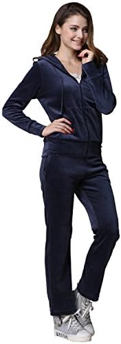Godsen Women's Velour Classic Hoodie and Pants Tracksuit 6 Color