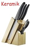 GR�WE Keramikmesser Set mit schwarzen Klingen, inkl. Bambus-Messerblock
