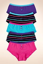 5 Pack Older Girls Cotton Rich Striped Shorts