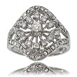 White Gold Cocktail Ring with 1/2cttw of Diamonds-29 Round-brilliant cut Diamonds