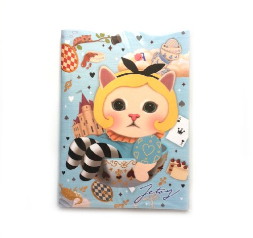Jetoy Choo Choo Cat Kitty Alice Decorative Notebook 5.9in.x8.27in. 32sheets On Sale