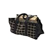 Plaid Closed End Log Carrier for Fireplace