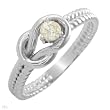 Ring With Genuine Clean Diamond Well Made in White Gold- Size 7 (Size 7)