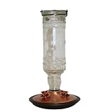 Perky-Pet 8107-2 Antique Bottle 10-Ounce Glass Hummingbird Feeder, Clear