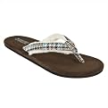 Women's Mossimo Supply Co. Lydia Plaid Faux Fur Lined Flip-Flops - Brown