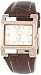 Invicta Women's 0589 Angel Diamond Accented Silver Dial Brown Leather Strap Watch