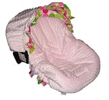 Pink Minky Dot Infant Carseat Cover