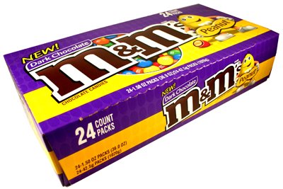 M&M Dark Chocolate Peanut 24 Packs by Mars