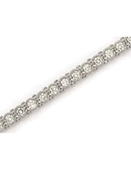 14K White Gold Diamond Channel Bracelet