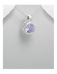 CZ Pendant Necklace In 92.5 Sterling Silver