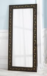 54" Huge Colonial Floral And Leaf Rectangular Wall Mirror