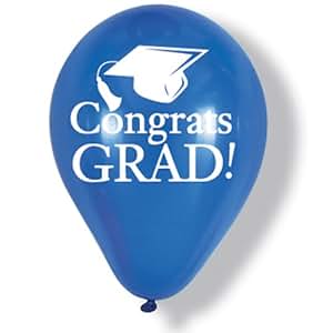 blue congrats grad balloons