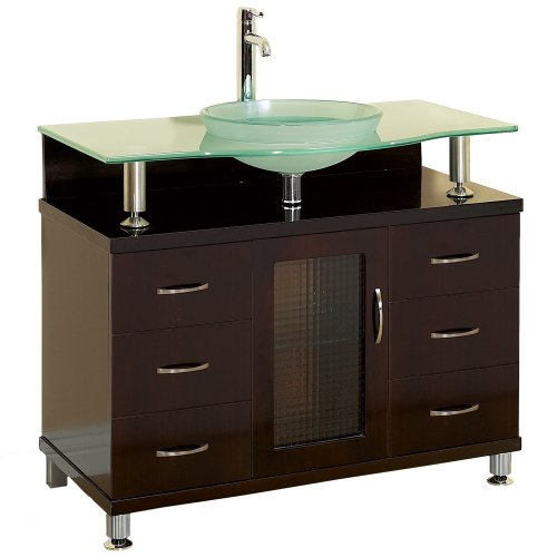 Charlton 36 Bathroom Vanity Glass Counter