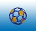 Q BALL BLAU/GELB PUZZLE DER UNZERBRECHLICHE MAGISCHE POWERBALL FUSSBALL HANDBALL JONLIERBALL STRANDBALL