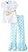 Mud Pie Little Girls' Little Chick Top and Pants, Blue, 2T