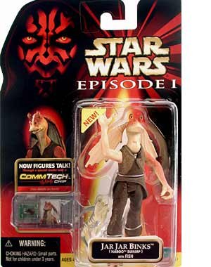 STAR WARS EPISODE I JAR JAR BINKS(Naboo Swamp) with FISH with COMMTECH CHIP