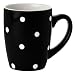 Signature Housewares Dots 11-Ounce Mug, Black