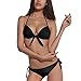 DJT Hot 2 PCS Women Sexy Halter Push Up Padded Bowknot Swimsuit Bikini Set