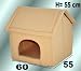 Hundeh�hle / Katzenh�hle XL Beige 60x55 cm - toller R�ckzugsort f�r Hund und Katze - sehr leichter Aufbau per Reissverschluss - 30160
