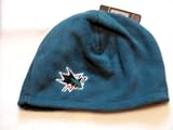 SAN JOSE SHARKS WOMENS TEAL Cuffless Knit Beanie Hat Ski Cap Licensed by Reebok