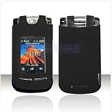 Solid Black Motorola V8 RAZR2 RAZR 2 V9 V9m Silicon Skin Soft Rubber Case Cover